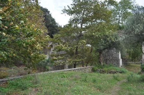 The Monastery of Iviron is a monastery built on Mount Athos Stock Photos
