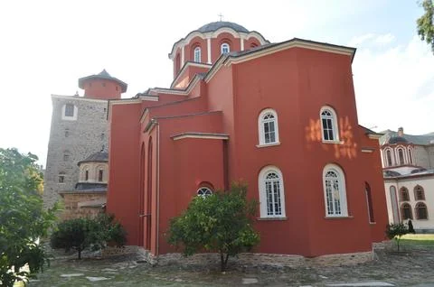 The Monastery of Iviron is a monastery built on Mount Athos Stock-Fotos