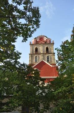 The Monastery of Iviron is a monastery built on Mount Athos Stock Photos