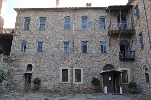 The Monastery of Iviron is a monastery built on Mount Athos Stock-Fotos