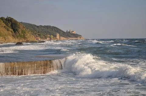 The Monastery of Iviron is a monastery built on Mount Athos Stock Photos