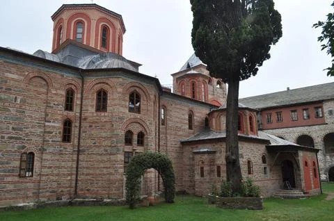 The Monastery of Iviron is a monastery built on Mount Athos Stock-Fotos