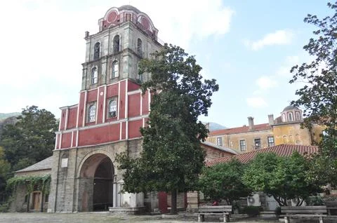 The Monastery of Iviron is a monastery built on Mount Athos Foto stock