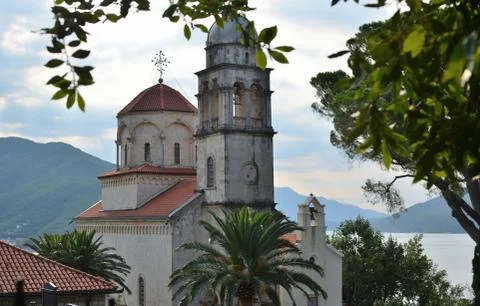 Monastery in a landscape Stock Photos