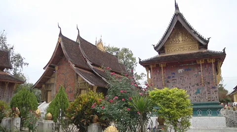 Monastery  in Luang Prabang, Laos Stock Footage 54273451