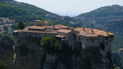 Monastery in Meteora, Greece Stock Footage 218404592