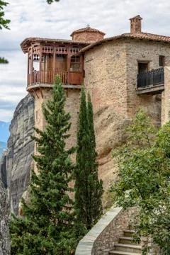 Monastery in Meteora rocks. Greece Foto stock