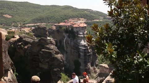 Monastery in meteora valley Stock Footage 11810699