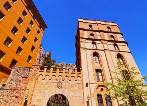 Monastery in montserrat, spain Stock Photos