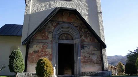 Monastery Moraca, fresco 動画素材 34134862