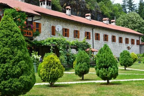 Monastery Moraca, in the valley of the Morača River in Kolašin, Montenegro Stock Photos