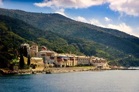 Monastery in Mount Athos Greece Stock Photos