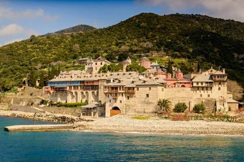 Monastery in Mount Athos Greece Stock Photos
