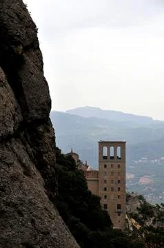 Monastery from the mountain Stock Photos