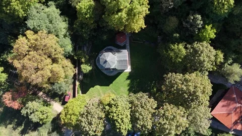 Monastery, mountains, drone view Stock Footage 293130004