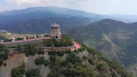 Monastery in Mountains. Stock Footage 139642076
