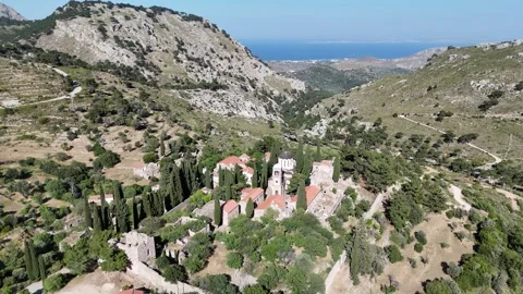 The monastery of Nea Moni in Chios island, Greece 스톡 동영상 292015487