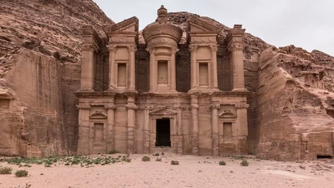 The Monastery or Ad Deir, famous building in the ancient city of Petra Stock Footage 108798713