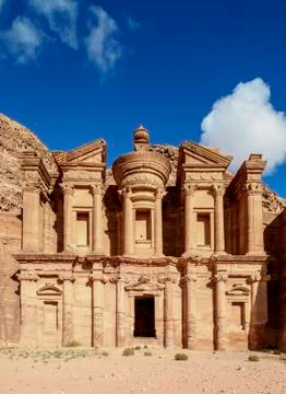 The Monastery in Petra, Jordan Stock Photos