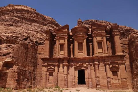 The monastery of Petra Stock Photos