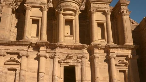 Monastery of Petra, zoom out Stock Footage 83596396