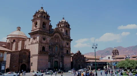 Monastery on Plaza de Armas in Cusco, Peru Stock Footage 68401686