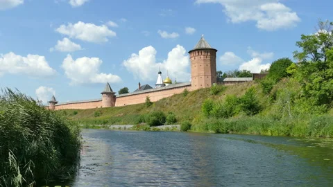 Monastery on the River Bank Video stock 113353175