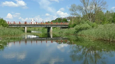 Monastery on the River Bank Video stock 113353309