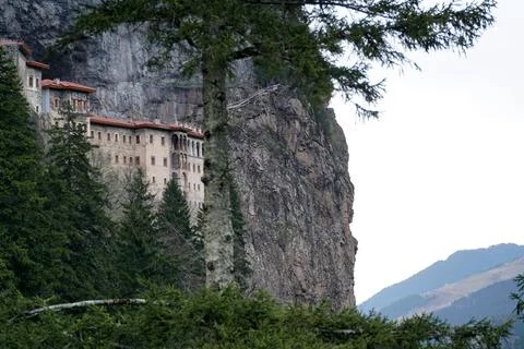 Monastery in the rock in Turkey Stock Photos