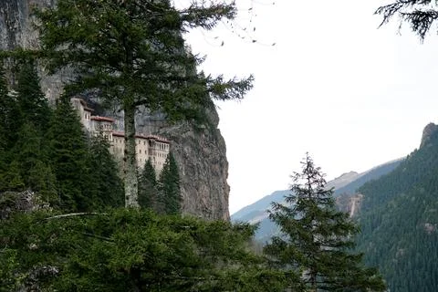 Monastery in the rock in Turkey Stock Photos