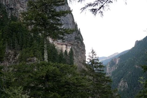 Monastery in the rock in Turkey Stock Photos