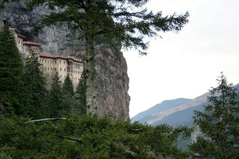 Monastery in the rock in Turkey Stock Photos