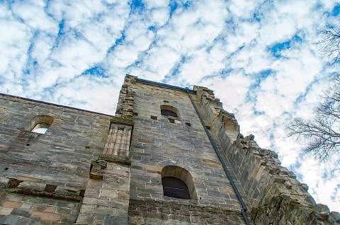 Monastery ruins in Paulinzella in Thuringia Stock Photos