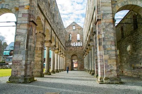 Monastery ruins in Paulinzella in Thuringia Stock Photos