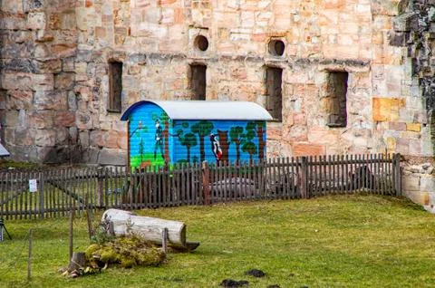 Monastery ruins in Paulinzella in Thuringia Stock Photos