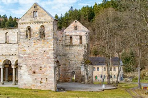 Monastery ruins in Paulinzella in Thuringia Stock Photos