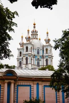Monastery. russia, st. petersburg, smolny Stock Photos