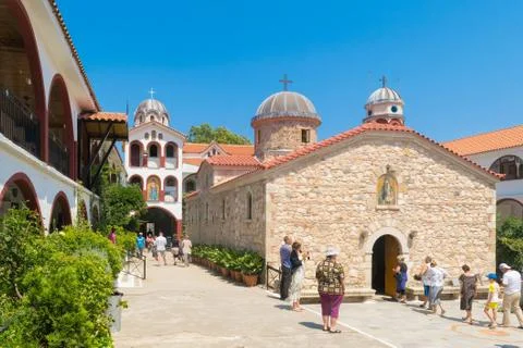 Monastery of Saint David at Evia. Stock Photos