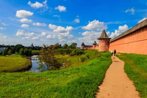 Monastery of Saint Euthymius wall in Suzdal, Russia Stock Photos