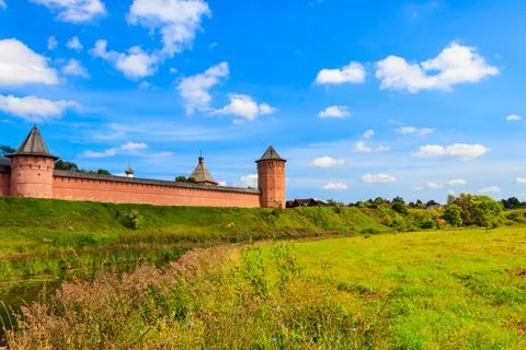 Monastery of Saint Euthymius wall in Suzdal, Russia Stock Photos