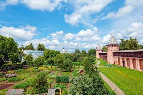 Monastery of Saint Euthymius Wall, UNESCO World Heritage Site, Suzdal Stock Photos