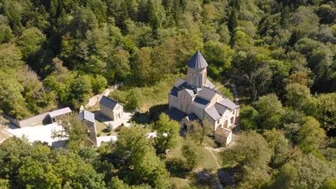 Monastery of Saint Nicholas of Kintsvisi Stock Footage 252079678