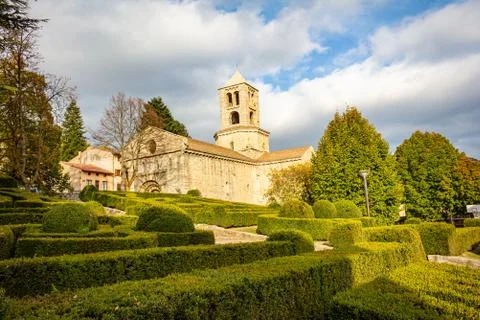 Monastery of Saint Peter of Camprodon Stock Photos