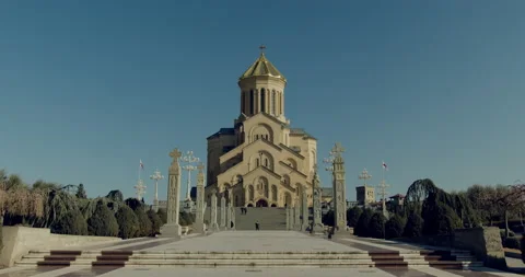 Monastery "Sameba" in Tbilisi Stock Footage 171571306