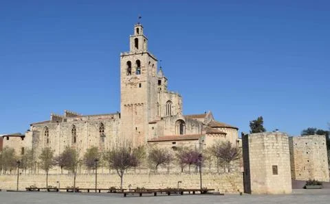 Monastery of San Cugat Foto stock