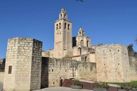 Monastery of San Cugat Stock Photos