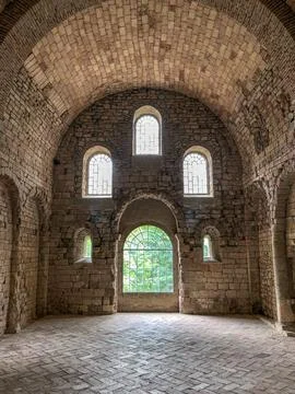 Monastery of San Juan de la Pea, Jaca (Huesca) Spain. Stock Photos
