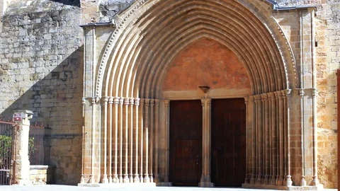 Monastery of Sant Cugat Stock Footage 86080679