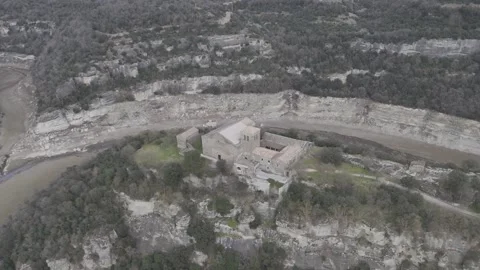 Monastery of Sant Pere de Casserres Stock Footage 300889996