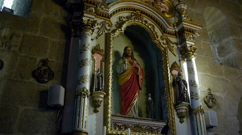 Monastery of São Miguel de Refojos de Basto, Braga, Portugal. 스톡 동영상 63176374
